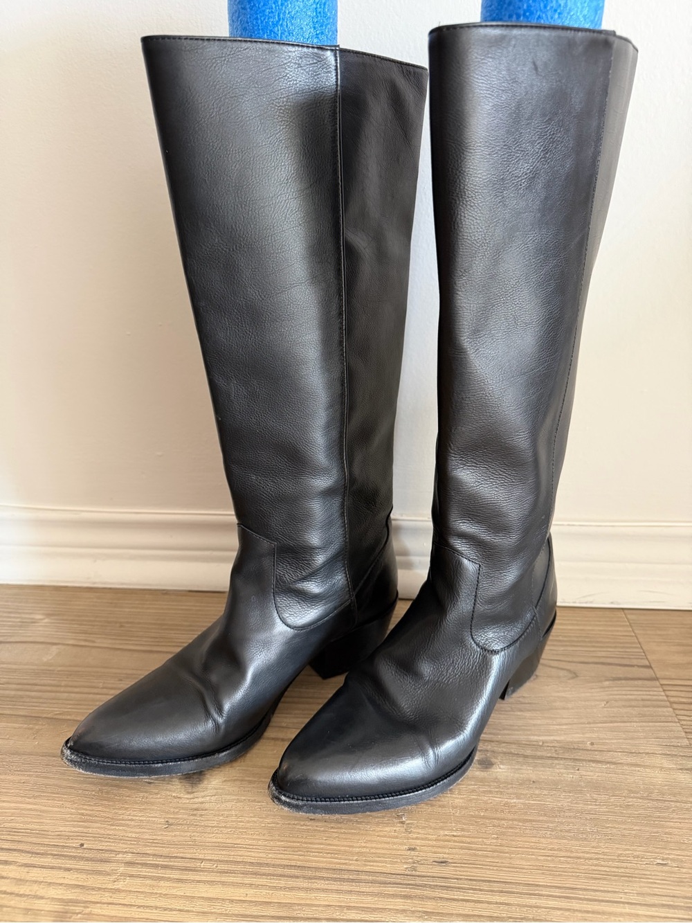 Emerson Fry Black Tall Leather Riding Boots